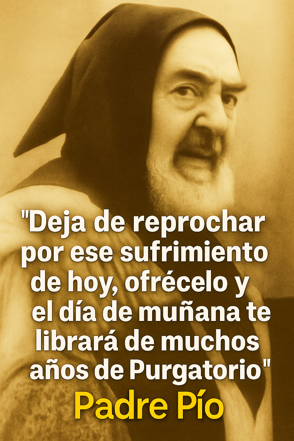 Deja de reprochar ese sufrimiento de hoy